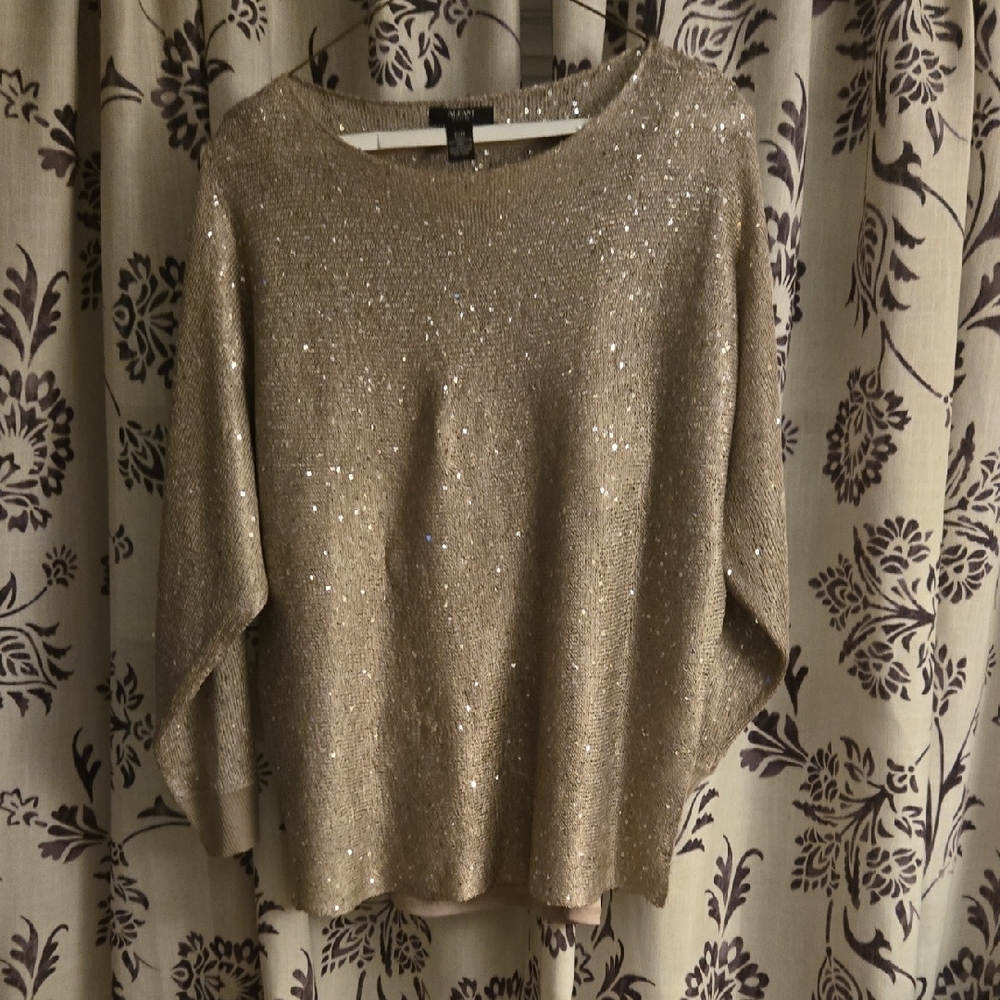 Alfani Petite Gold Sequin Top